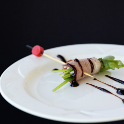 Carpaccio de magret de canard fumé - Bouchées froides