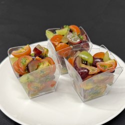 Cucumber, feta and balsamic vinegar verrine - Entrées & Tapas