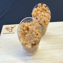 Tuna and peach verrine - Entrées & Tapas