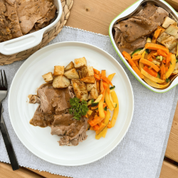 PAM - Rôti de boeuf, sauce poivrade et pommes de terre grelots - Prêt-à-manger Individuel