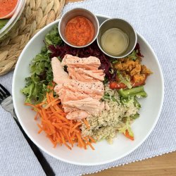 Roasted salmon salad - Salade Repas