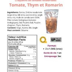 Craquelins tomate et romarin en vrac 2 x 1.5 kg - Collations école