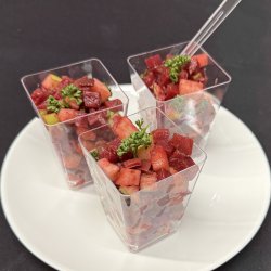 Beetroot and Apple Verrine - Entrées & Tapas
